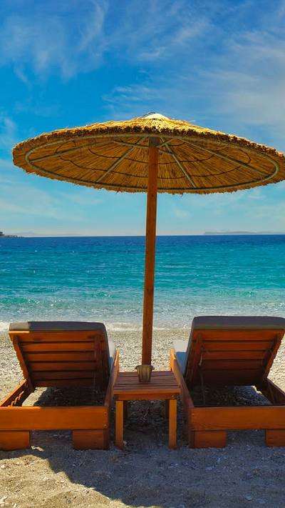 Ftelia Beach Bar in Skopelos