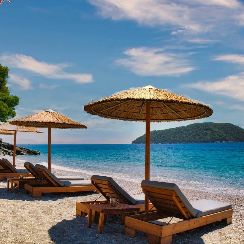 Ftelia Beach Bar in Skopelos