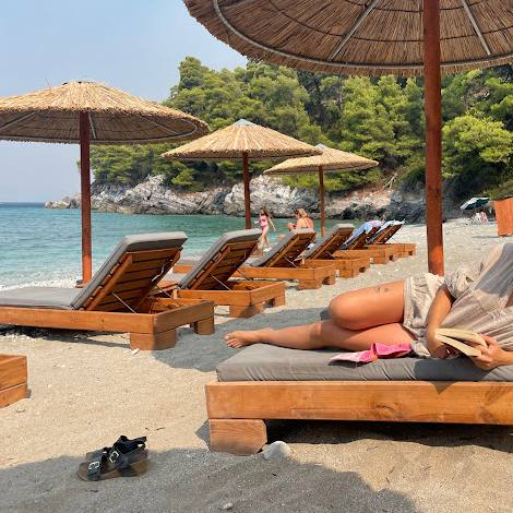Ftelia Beach Bar in Skopelos